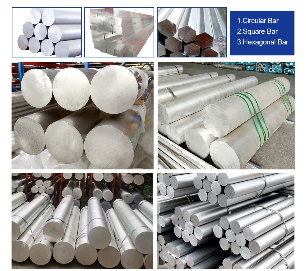 3003 4032 5052 6061 6101 7075 2mm 6mm 10mm 30mm Aluminium Stainless Steel/Carbon/Galvanized/Alloy/Copper Round Bar Stock Supplier